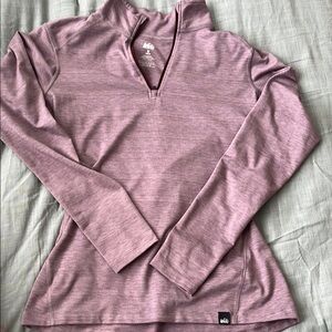 REI purple half zip pullover